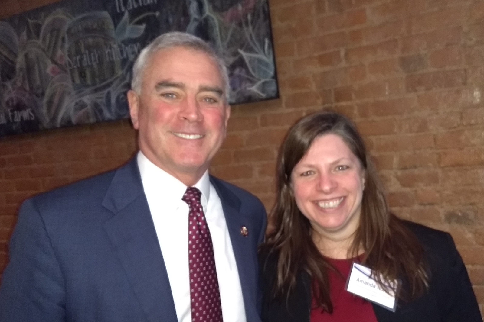 Rep Brad Wenstrup, DPM R-OH and UROPAC Treasurer Amanda North, MD 2019.02.26.jpg