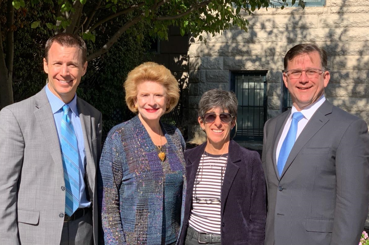 2019.10.15 - Sen Stabenow, D-MI (second from left) with Drs Jameson Finkelstein Henderson.jpg